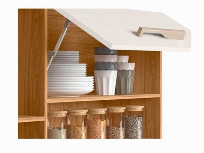 COZINHA COMPACTA SALSA 6 PORTAS 2 GAVETAS - FREIJO/OFF WHITE - Imagem 4