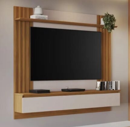 PAINEL HOME SUSPENSO PARA TV ATÉ 65" NOTÁVEL - FREIJÓ/OFF WHITE