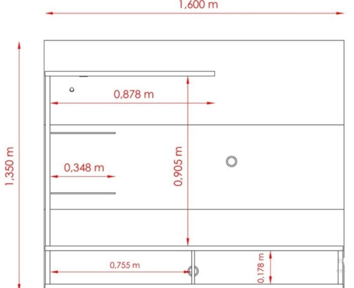 Painel suspenso para Tv até 50" Frizz Select Imperial/Sepia - Imagem 3