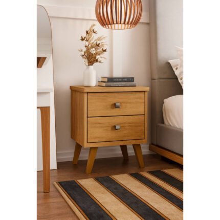 MESA DE CABECEIRA 2 GAVETAS RUD RACK - OFF WHITE