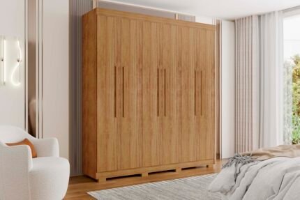 ROUPEIRO 6 PORTAS RUD RACK - CEDRO OU CEDRO/OFF WHITE
