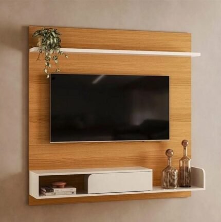 PAINEL HOME SUSPENSO PARA TV ATÉ 55" HB  - CINAMOMO/OFF WHITE