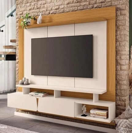 PAINEL HOME SUSPENSO PARA TV ATÉ 60" HB  - CINAMOMO/OFF WHITE